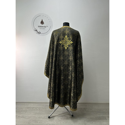 Liturgical vGreek-style vestment in brocade - Orthodox liturgical vestment set for priestestment - Priest vestment on gold brocade - Church garment - Phelon