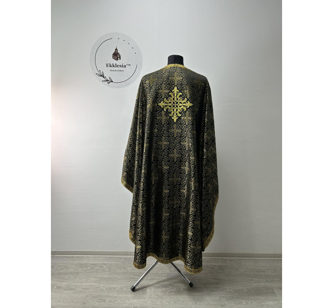 Greek-style vestment in brocade - Orthodox liturgical vestment set for priest