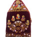 Slavic-style maroon priest vestment on velvet - Orthodox style embroidered vestment set