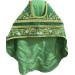 Slavic-style green priest vestment on velvet - Orthodox style embroidered vestment set