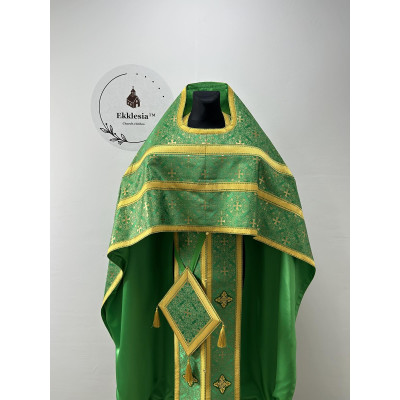 Slavic-style priest vestment - Orthodox vestment set - Church brocade phelon