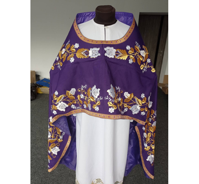 Slavic-style priest vestment - Orthodox style embroidered vestment set