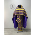 Slavic-style priest vestment for Lent - Orthodox vestment - Phelon on brocade