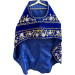 Slavic-style blue priest vestment on velvet - Orthodox style embroidered vestment set