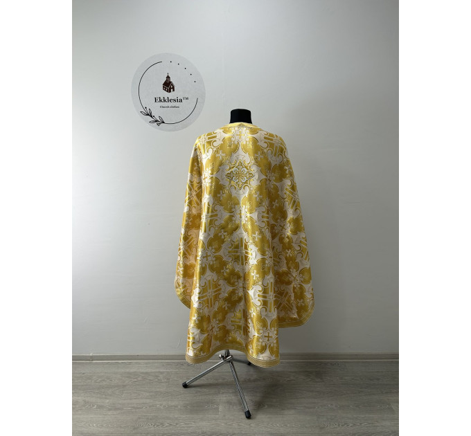 Blue Greek style vestments set in metallic brocade - Orthodox vestments - Priest