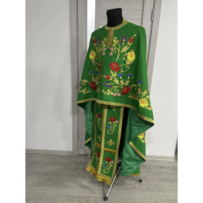 Embroidered Greek style vestment - Priest robe - Orthodox priest robe