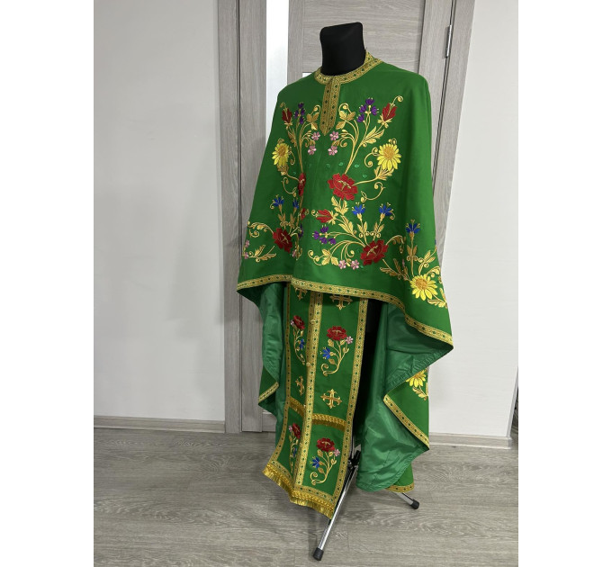 Embroidered Greek style vestment - Priest robe - Orthodox priest robe