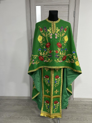 Embroidered Greek style vestment - Priest robe - Orthodox priest robe