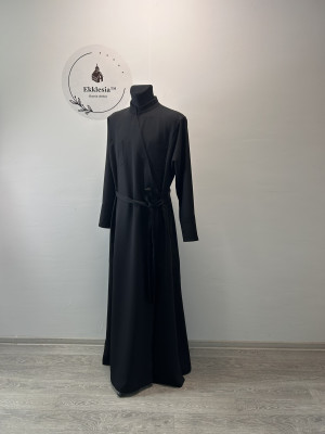 Basic Greek-style cassock for priest - Orthodox cassock in crepe-suit fabric