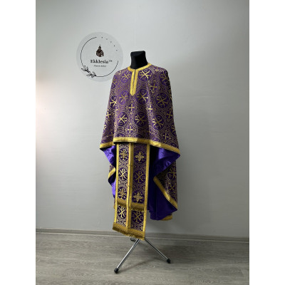 Vestment set for Lent - Liturgical priest's vestment set - Orthodox vestment set