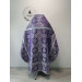 Slavic-style priest vestment - Orthodox Lent vestment - Phelon on violet brocade