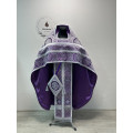 Slavic-style priest vestment - Orthodox Lent vestment - Phelon on violet brocade