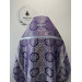 Slavic-style priest vestment - Orthodox Lent vestment - Phelon on violet brocade