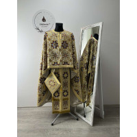 Priest's vestment on gold brocade - Orthodox vestment set - Greek style phelon