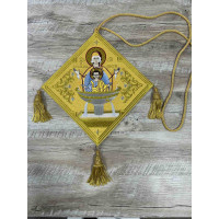 Gold Embroidered Palitsa - Embroidered Epigonation, silk with metal tassels