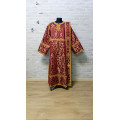 Burgundy deacon's liturgical Orthodox Vestment -Sticharion and orar
