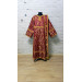 Burgundy deacon's liturgical Orthodox Vestment -Sticharion and orar