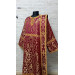 Burgundy deacon's liturgical Orthodox Vestment -Sticharion and orar