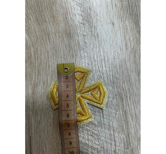 Set of 16 embroidered crosses for priest vestment - Patch crosses applique