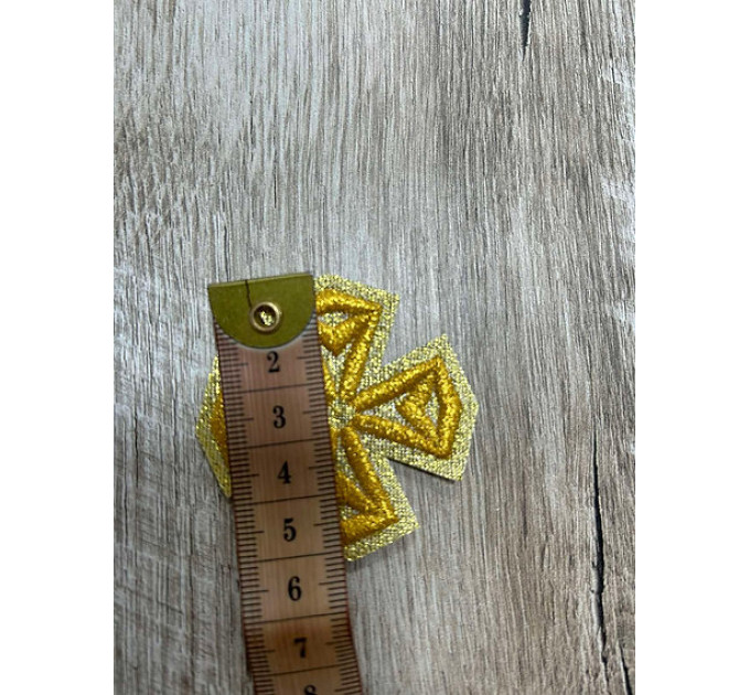 Set of 16 embroidered crosses for priest vestment - Patch crosses applique