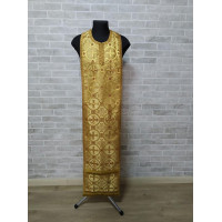 Stole and cuffs in gold brocade - Priest's communion set - Orthodox clergy