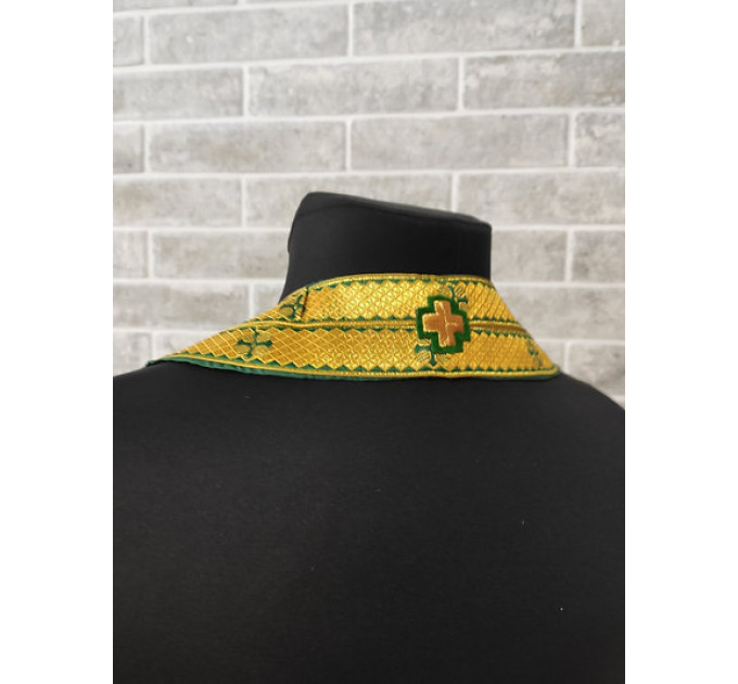 Stole cuffs in brocade - Priest's communion set - Orthodox church clothes