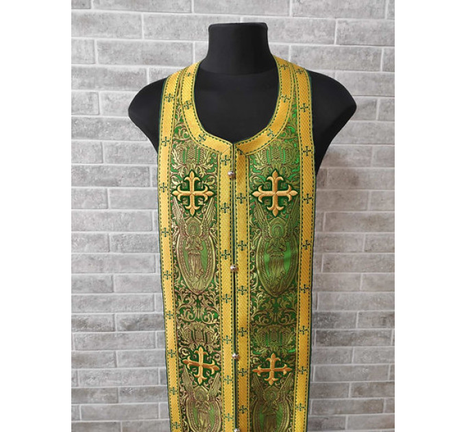 Stole cuffs in brocade - Priest's communion set - Orthodox church clothes
