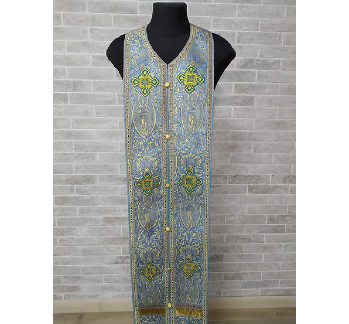 Stole cuffs in brocade - Priest's communion set - Orthodox church clothes