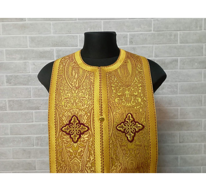 Stole cuffs in brocade - Priest's communion set - Orthodox church clothes