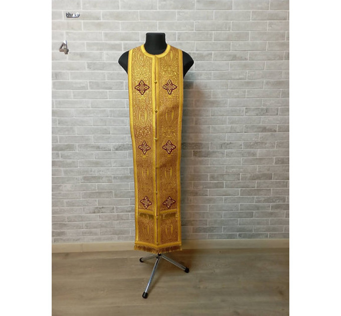 Stole cuffs in brocade - Priest's communion set - Orthodox church clothes