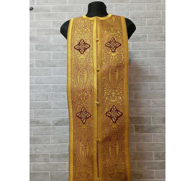 Stole cuffs in brocade - Priest's communion set - Orthodox church clothes