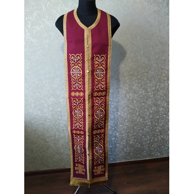 Stole and cuffs in gabardine - Priest's communion set - Orthodox all colors