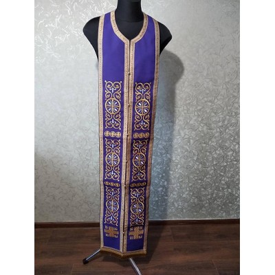 Stole and cuffs in gabardine - Priest's communion set - Orthodox all colors