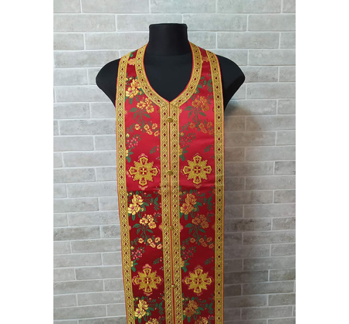 Brocade stole and cuffs 