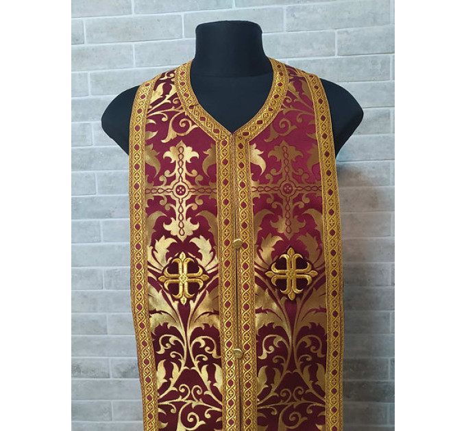 Stole and cuffs in brocade