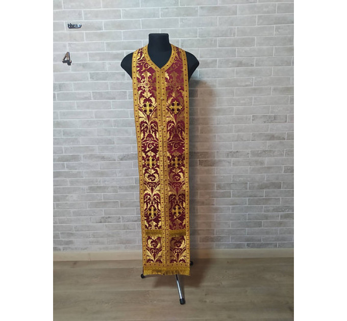 Stole and cuffs in brocade