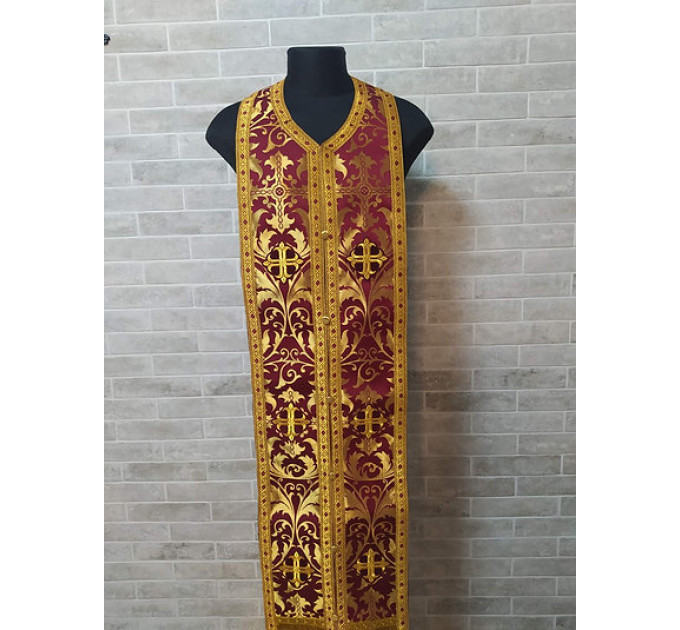 Stole and cuffs in brocade