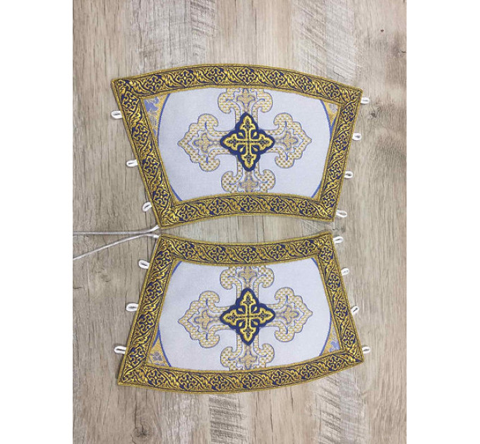 Orthodox vestment set - Sticharion and orar on church brocade fabric