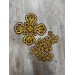 Set of 16 embroidered crosses for priest vestment - Patch crosses applique