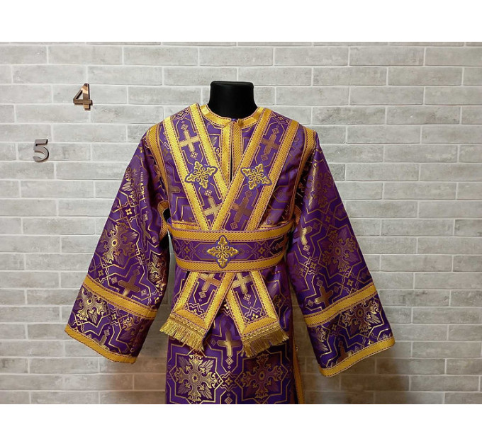 Stichar for subdeacon - Vestment in greek brocade - Orthodox liturgical clothes