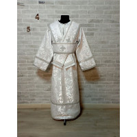 Subdeacon white vestment in greek brocade - Orthodox liturgical clothes