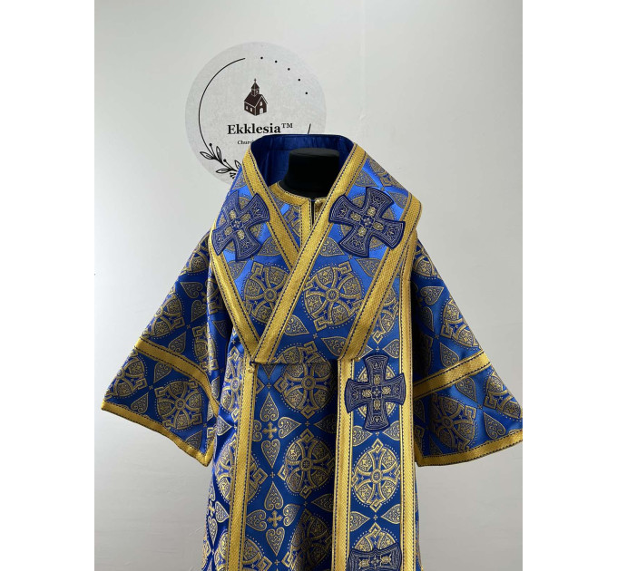 Bluer Bishop's Vestments - Vestment set for Bishop - Archbishop liturgical cloth