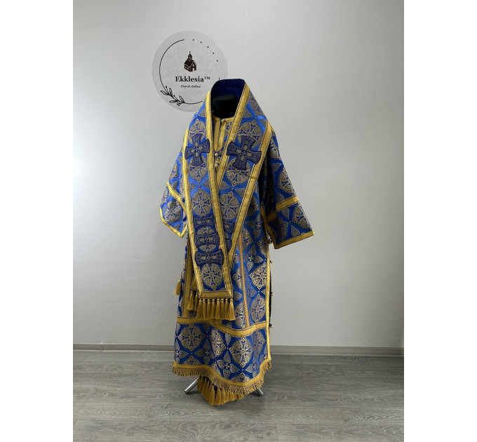 Bluer Bishop's Vestments - Vestment set for Bishop - Archbishop liturgical cloth