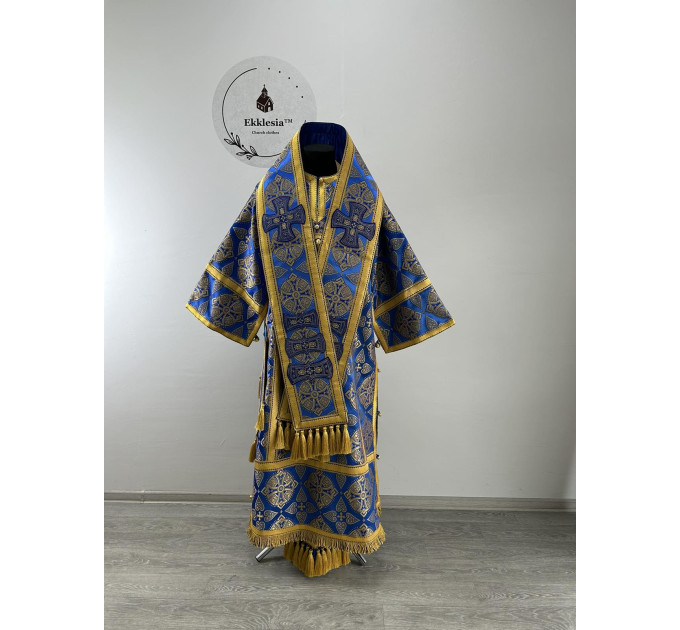 Bluer Bishop's Vestments - Vestment set for Bishop - Archbishop liturgical cloth