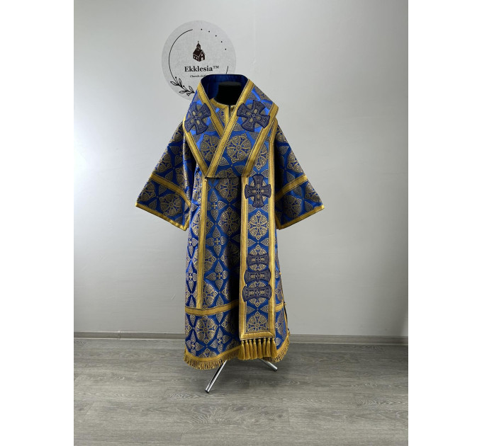 Bluer Bishop's Vestments - Vestment set for Bishop - Archbishop liturgical cloth