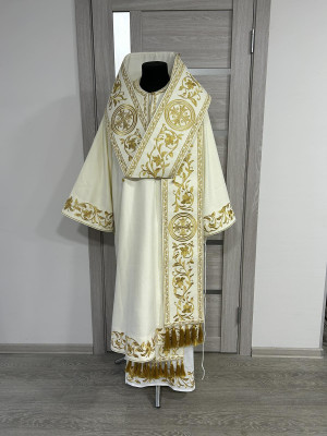 Embroidered Bishop's Vestments - Vestments for Bishop - Archbishop set in plush