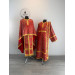 Red liturgical vestment - Priest vestment on brocade - Church garment