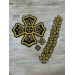 Set of 16 embroidered crosses for priest vestment - Patch crosses applique