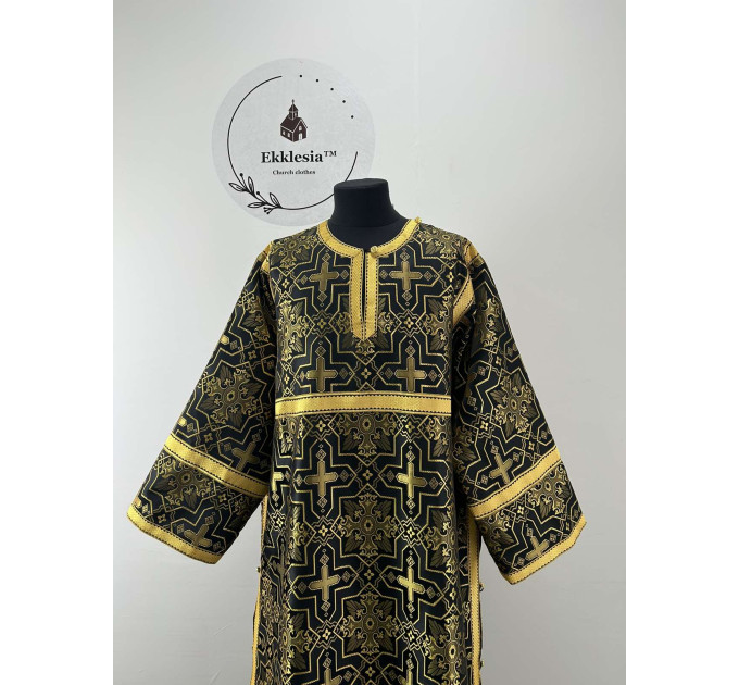 Black Orthodox sticharion for Lent - Church stikhar - Altar Server Reader Robe