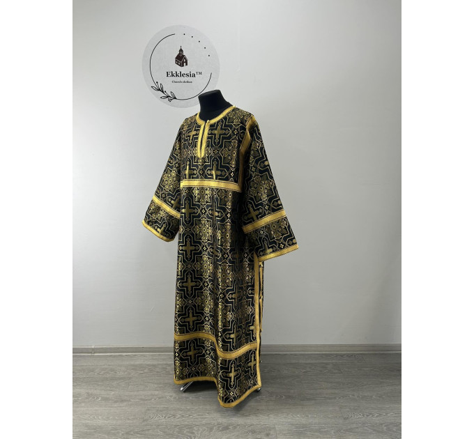 Black Orthodox sticharion for Lent - Church stikhar - Altar Server Reader Robe